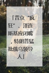 普京“疯狂”、泽连斯基应闭嘴，特朗普猛批俄乌领导人