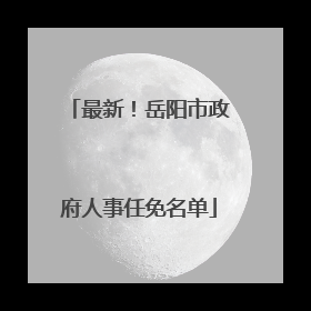 最新！岳阳市政府人事任免名单