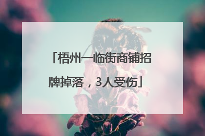 梧州一临街商铺招牌掉落，3人受伤