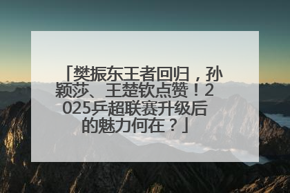 樊振东王者回归，孙颖莎、王楚钦点赞！2025乒超联赛升级后的魅力何在？