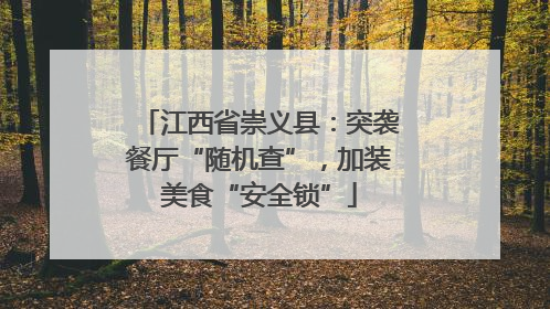 江西省崇义县：突袭餐厅“随机查”，加装美食“安全锁”