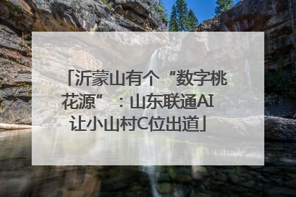 沂蒙山有个“数字桃花源”：山东联通AI让小山村C位出道