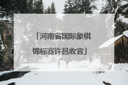 河南省国际象棋锦标赛许昌收官