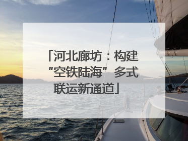河北廊坊：构建“空铁陆海”多式联运新通道