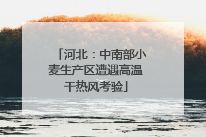 河北：中南部小麦生产区遭遇高温干热风考验