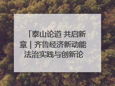泰山论道 共启新章｜齐鲁经济新动能 法治实践与创新论坛成功举办