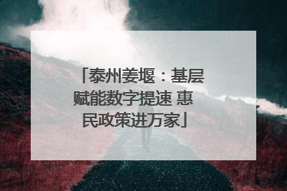 泰州姜堰：基层赋能数字提速 惠民政策进万家