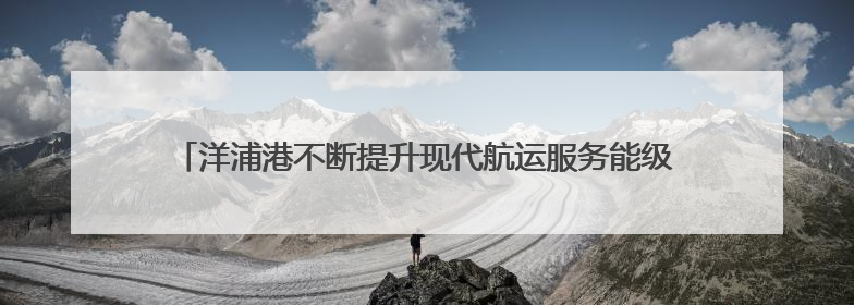 洋浦港不断提升现代航运服务能级 促进航运扩大开放政策快速落地