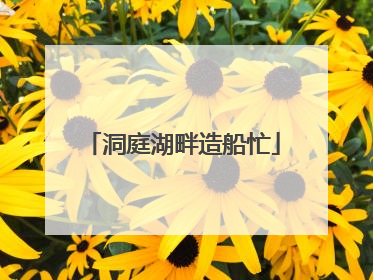 洞庭湖畔造船忙
