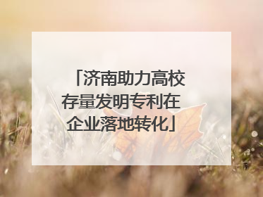 济南助力高校存量发明专利在企业落地转化