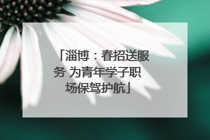 淄博：春招送服务 为青年学子职场保驾护航