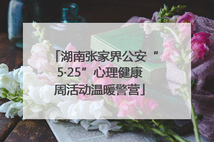 湖南张家界公安“5·25”心理健康周活动温暖警营