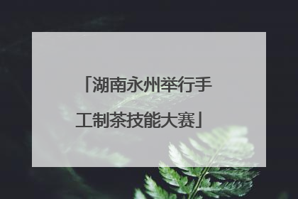 湖南永州举行手工制茶技能大赛