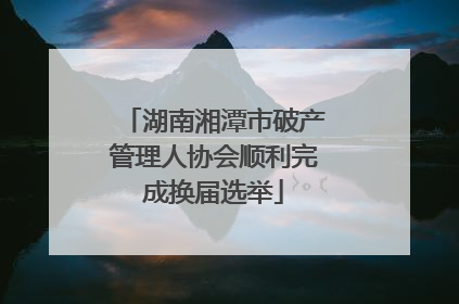 湖南湘潭市破产管理人协会顺利完成换届选举
