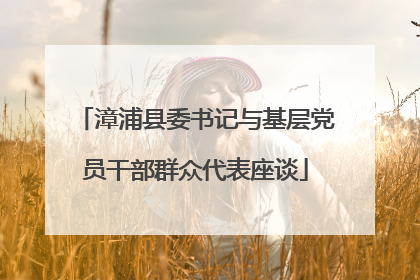漳浦县委书记与基层党员干部群众代表座谈