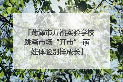 菏泽市万福实验学校跳蚤市场“开市” 萌娃体验别样成长