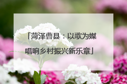 菏泽曹县：以歌为媒 唱响乡村振兴新乐章