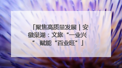 聚焦高质量发展｜安徽巢湖：文旅“一业兴” 赋能“百业旺”