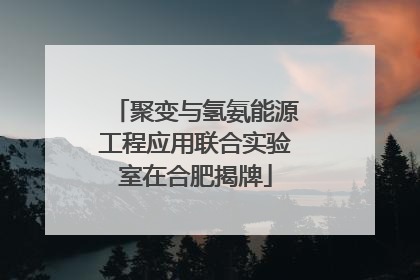 聚变与氢氨能源工程应用联合实验室在合肥揭牌