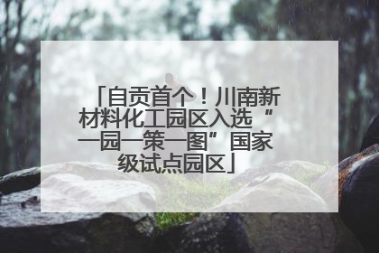 自贡首个！川南新材料化工园区入选“一园一策一图”国家级试点园区