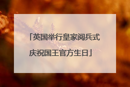 英国举行皇家阅兵式庆祝国王官方生日