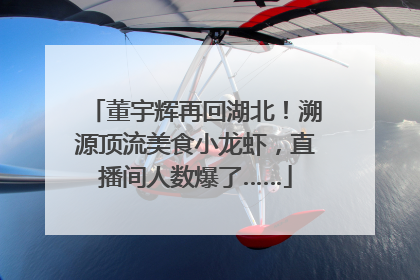 董宇辉再回湖北！溯源顶流美食小龙虾，直播间人数爆了……