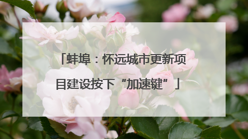 蚌埠：怀远城市更新项目建设按下“加速键”