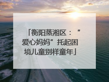 衡阳蒸湘区：“爱心妈妈”托起困境儿童别样童年