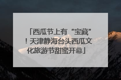 西瓜节上有“宝藏”！天津静海台头西瓜文化旅游节甜蜜开幕