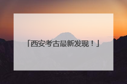 西安考古最新发现！