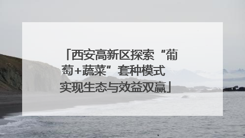 西安高新区探索“葡萄+蔬菜”套种模式 实现生态与效益双赢