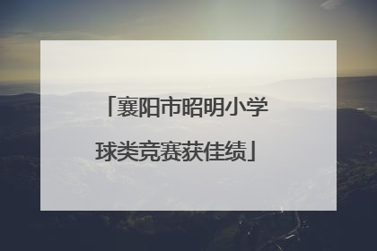 襄阳市昭明小学球类竞赛获佳绩