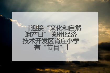 迎接“文化和自然遗产日” 郑州经济技术开发区肖庄小学有“节目”