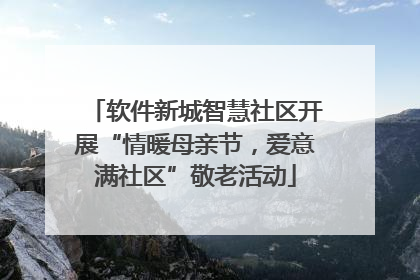 软件新城智慧社区开展“情暖母亲节，爱意满社区”敬老活动