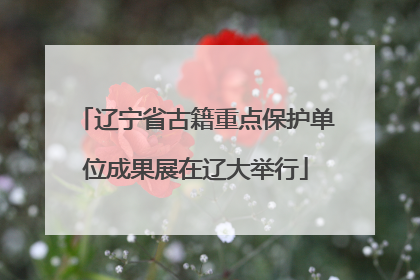 辽宁省古籍重点保护单位成果展在辽大举行