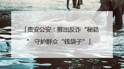 贵安公安：推出反诈“秘籍” 守护群众“钱袋子”