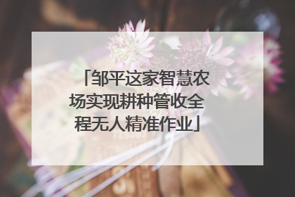 邹平这家智慧农场实现耕种管收全程无人精准作业