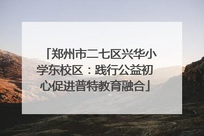 郑州市二七区兴华小学东校区：践行公益初心促进普特教育融合