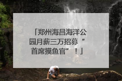 郑州海昌海洋公园月薪三万招募“首席摸鱼官”！