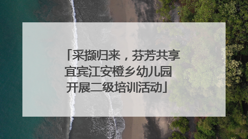 采撷归来，芬芳共享 宜宾江安橙乡幼儿园开展二级培训活动