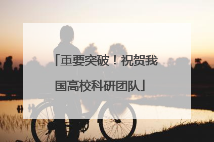 重要突破！祝贺我国高校科研团队