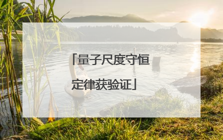 量子尺度守恒定律获验证