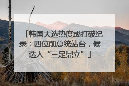 韩国大选热度或打破纪录：四位前总统站台，候选人“三足鼎立”
