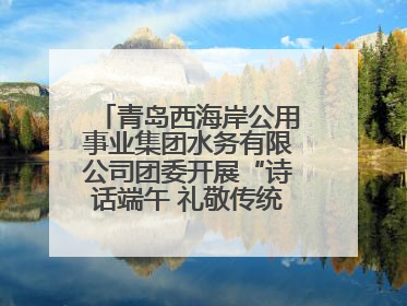 青岛西海岸公用事业集团水务有限公司团委开展“诗话端午 礼敬传统”主题活动