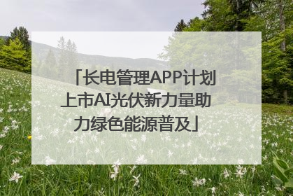 长电管理APP计划上市AI光伏新力量助力绿色能源普及