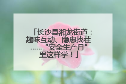长沙县湘龙街道：趣味互动、隐患找茬……“安全生产月”里这样学！