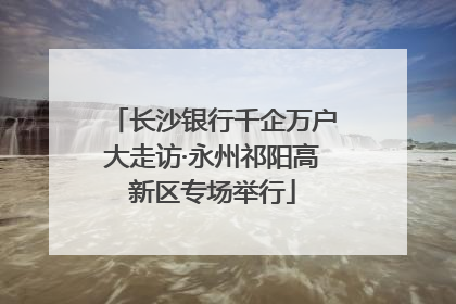 长沙银行千企万户大走访·永州祁阳高新区专场举行