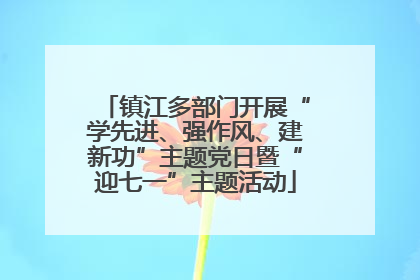 镇江多部门开展“学先进、强作风、建新功”主题党日暨“迎七一”主题活动