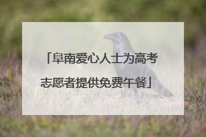 阜南爱心人士为高考志愿者提供免费午餐