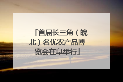 首届长三角（皖北）名优农产品博览会在阜举行